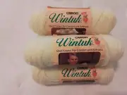 Vtg Caron Wintuk 5 = Lot Off White looks lite yellow, 3 1/2 oz 4 ply worsted Acr