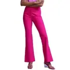 New York & Company Pink High Rise Flare Pant Split Leg Size 10 Average NWT