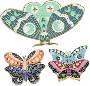 [NIYANGLE] Brooch Women Cartoon Butterfly for Badge Jewelry Colorful Pin Lapel Pin Cute Enamel Back Pins Enamel Pin Decorative Pin Clothes Decor Alloy