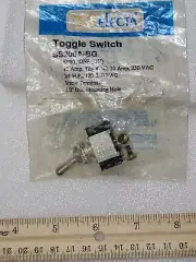 Selecta Switch SS206A-BG, SPST, OFF-(ON), 15A 125 VAC, 10A 250 VAC, 3/4 HP 1 Qty