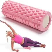 30cm Yoga Foam Roller, Yoga Column Suitable for Muscle Training Pilates Sports, Massage Foam Roller Trigger Point Therapy Home Gym Exercise, 30 x 10 cm (Pink)