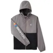 Size Medium Brixton Claxton Alton Zip Jacket - Black / Grey