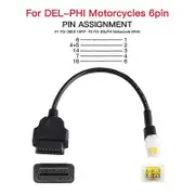 OBD2 Connector Motorbike is Suitable For Yamaha For KTM/Honda/Ducati/Suzuki Diagnostic Fault Code Reader Adaptor Extension Cable For Del-phi 6pin
