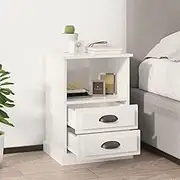 Bedside Cabinets 2 pcs High Gloss White 43x36x60 cm Bedroom Storage