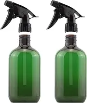 Plastic Spray Bottles, 2 Pack Empty Spray Bottle 17oz Refillable Cosmetic Bottles Leakproof Water Bottle For Hair, Cleaning Solutions, Essential Oils, Green