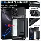 For iPhone 16 15 14 Plus 13 12 11 Pro Max XR 8 7 Heavy Duty Case Card Slot Cover