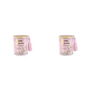2x Someone Special 300g Vanilla Scented Candle w/ Wood Lid & Tassel Home Decor