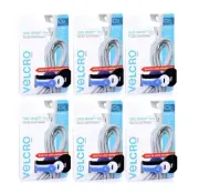 6 PACK - VELCRO 91930 ONE-WRAP TIES PACK OF 3 ASSORTED SIZES AND COLOURS