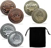 6 Pieces1.57-Inch Dumpster Fire Desk Accessories - Unique Dumpster Fire Medallions and Challenge Coins,for Office Decor,Employee Appreciation Gifts,Workplace Souvenirs (6)