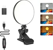 Mojimdo 97 LED Video Conference Light, 3 Colours and 5 Brightness Video Light on Monitor, Video Light with Timer for Zoom, Video Calls, Live Streaming, USB Adapter Included