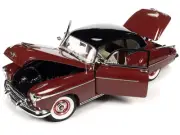 1950 Oldsmobile Rocket 88 Red/Black 1/18 Diecast Model Car Auto World