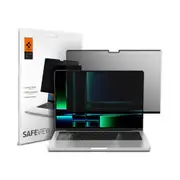 SPIGEN MacBook Pro 14 Inch M4/M3/M2/M1 (2024/2023/2021) Screen Protector, Genuine Safe View Privacy Filter Snap Cover for Apple
