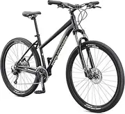[Mongoose] Switchback Expert Hardtail Mountain Bike for Adult Men Women, Front Suspension, 18-Speed, 27.5-Inch Wheels, Hydraulic Disc Brakes, Small Aluminum Frame, Black