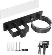 HPiano Hair Dryer Holder, Hair Dryer and Straightener Holder, Stainless Steel Straightener Wall Mount, Hair Dryer Holder for Hair Dryers and Straighteners with Cable Storage, Suitable for Bathrooms