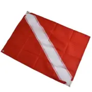 Red and White Scuba Dive Boat Flag for Enhanced Dive Safety and Visibility