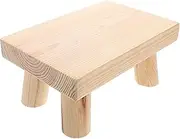 BUTIFULSIC Portable Wooden Step Stool for Lightweight Slip Stool Natural Solid Wood Design for Bathroom Kitchen and Bedroom Use Safe and Versatile