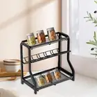 Spice Rack Spice Jars Rack 3 Tier Multipurpose Space Saving Carbon Steel