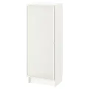 BILLY / HÖGBO bookcase combination w glass doors, white, 40x30x106 cm