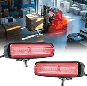 15 LED Forklift Safety Light Red 30W Ultra Bright Linear Warning Light with Wide Voltage Compatibility, Easy Installation, and Enhanced Heat Dissipation for Forklifts, Trucks (2Pcs)