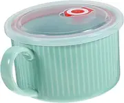 Ciieeo Reusable School Food Bowl Instant Noodle Bowl Lid Versatile Ceramic Bowl