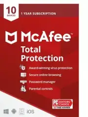 MCAFEE TOTAL PROTECTION 10 DEVICE ANTIVIRUS INTERNET SECURITY MAILED KEY CARD