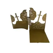 Fairyloot Legendborn Tracy Deonn Excalibur Bronze Gold Set Of 2 Bookends Unused