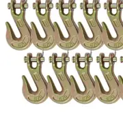 Grade 70 Forged Alloy Steel Clevis Hooks - 10 Pack for Secure Towing - 6,600lbs