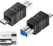 USB Printer Adapter - USB to B 3.0 Connector Adapter,Plug and Play Connector, High-Speed Data Transfer Converter for Scanner Docking Station Hub Computer