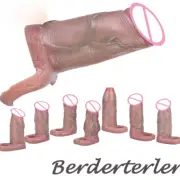 Ultra Open-ended Penis Sleeve Enlargement Silicone Cover Reusable Condom For Men