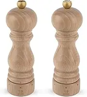 Paris u’Select Salt and Pepper Mill Set - Adjustable Grinders - Beechwood, Natural, 18 cm