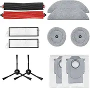 [HMHAMA] Accessories Kits for Roborock S8 MaxV Ultra/G20S Robot Vacuum and Mop, Dual Main Brush + 2 HEPA Filter + 2 Side Brush + 2 Mop Cloth + 2 Edge Mop Cloth + 2 Dust Bag