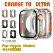 Glass Upgrade to Ultra Screen Protector Cover Case for Apple Watch 9 8 7 65 SE 2
