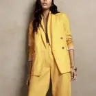 Banana Republic Linen Blazer 0 Yellow Umbrella #813908