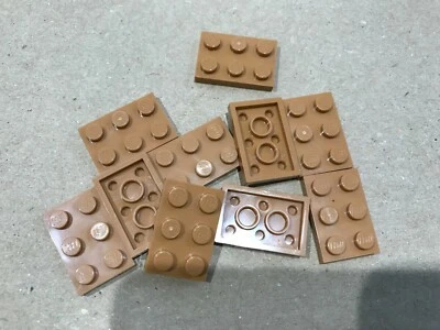 LEGO -NEW -#3021-MEDIUM NOUGAT-2 X 3 PLATE--10 PIECES
