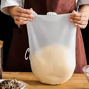 CTTPEG Silicone Kneading Bag, Reusable Food-Grade for Bread, Pastry, Pizza & Tortilla, Flour-Mixing Preservation 2 Pcs
