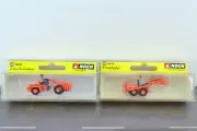NOCH 16751 16765 Tractor + Front Loader Orange w/ Figures HO Scale 1:87