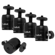 5x Mini Ball Heads - Set of 5 Universal Accessory, 1/4"-20 Male & Female Thread