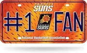 Rico Industries NBA Phoenix Suns #1 Fan Metal Auto Tag 8.5" x 11" - Great for Truck/Car/SUV
