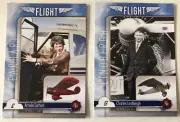 1st Man & Women Non Stop At'l Historic Autograph Famous Americans Flight 2 Cards