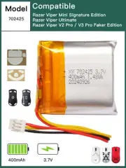 Battery For Razer Viper V2 Pro 400mAh 3.7V Mouse