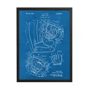 [Namly Design] Patent Drawing Poster - Baseball Glove
