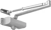 VEVOR Door Closer, Automatic Door Closer Commercial or Residential Use for Door Weights 45 kg, Adjustable Size Hydraulic Buffer Door Closers Heavy Duty Cast Aluminum Body, Easy Install, Silver
