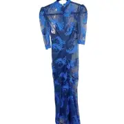 Alice McCall Honeymoon Indigo Blue Midi Dress Size 0 FLAW