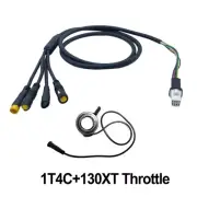 E-Bike Motor Cable 1T4 Wire Black Connector For Bafang M400 G330 G510 M620