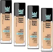 4x Maybelline Fit Me Matte Poreless Foundation 30ml 220 Natural Beige