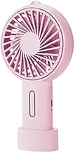 Repelltopse YHM F20 Portable Adjustable Mini USB Charging Handheld Small Fan with 3 Speed Control (Dark Blue) (Color : Pink)