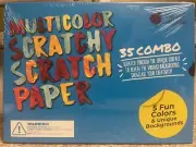 Purple Ladybug Multicolor Scratchy Scratch Paper 5 Colors 35 Sheets Combo - NEW