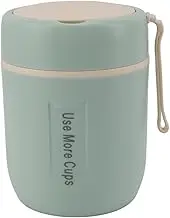 Insulated Food Jar, 500ml Kids' Vacuum Triple Layer Insulated 304 Stainless Steel Food Jar, Leakproof Lid Soup Thermos for Hot Food with Folding Spoon, for Hot & Cold Food (Mint
