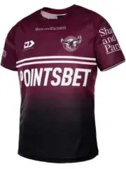 Manly Sea Eagles NRL Mens Maroon Training Shirt Sizes S-7XL BNWT
