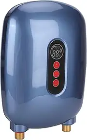 Water Heater, Tankless Hot Water Heater 6500W Instant Heater Tankless Water Heater Electric Tankless Water Heater for Bathroomkitchen(Blue)
